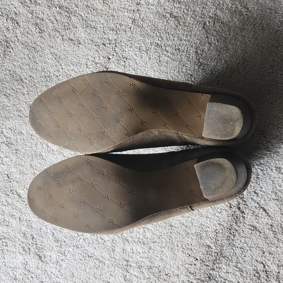 Jack Rogers Olive Green Suede Ankle Boots Size 10 - Picture 7 of 7